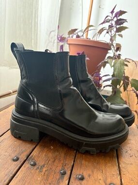 Rag & Bone Shaye boots black patent leather